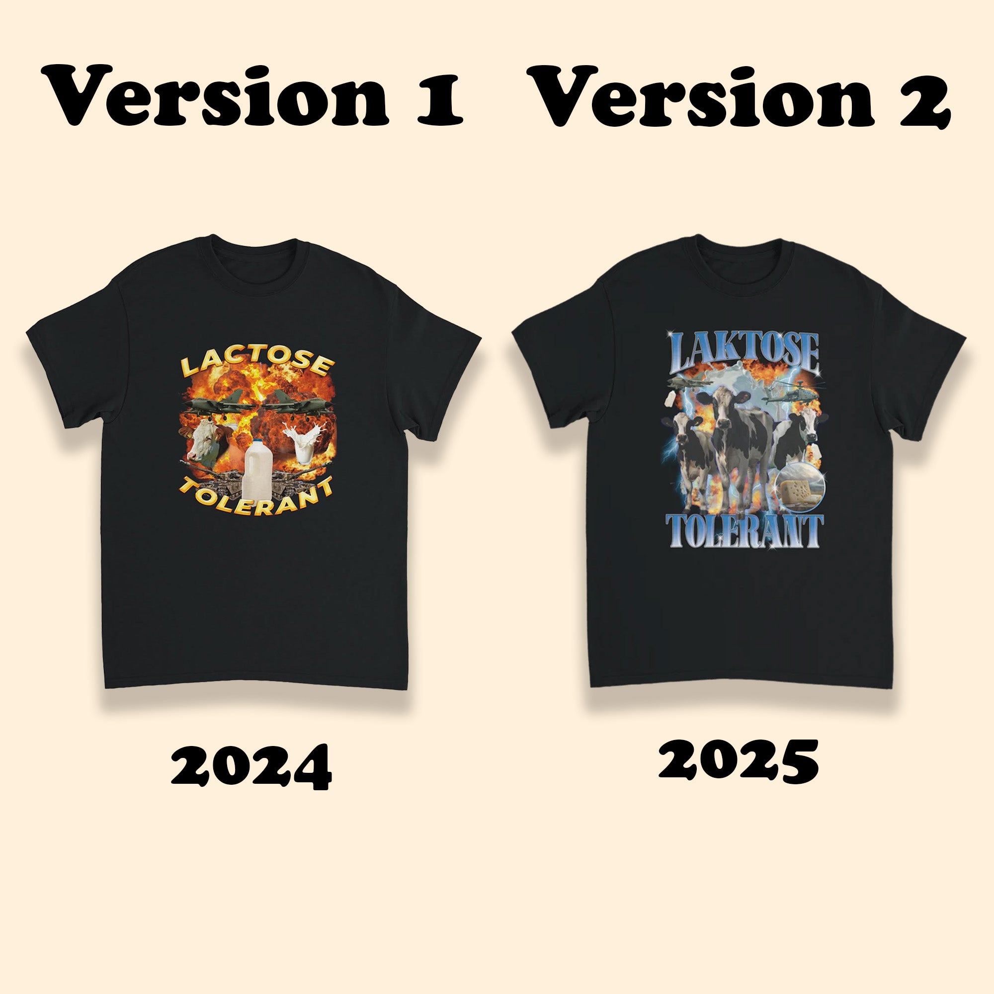Vergleichsbild Laktose Tolerant Bild von der Version von 2024 und 2025